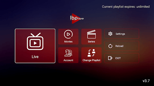 IBO Player Pro premium interface displaying channel categories