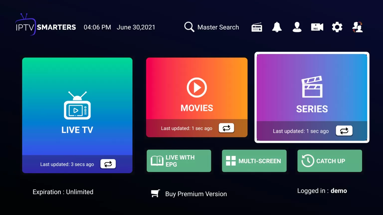 IPTV Smarters Pro for Chromecast